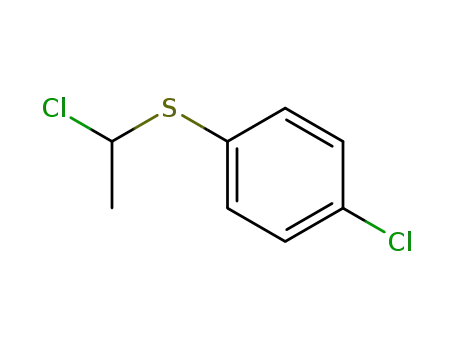 Molecular Structure of 54583-13-0 (Benzene, 1-chloro-4-[(1-chloroethyl)thio]-)