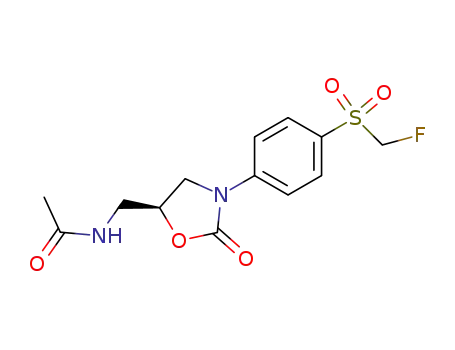 (S)-N-<<3-<4-<(fluoromethyl)sulfonyl>phenyl>-2-oxo-5-oxazolidinyl>methyl>acetamide