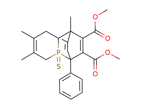 4,5,8,12-Tetramethyl-1-phenyl-2-thioxo-2λ<sup>5</sup>-phospha-tricyclo[6.2.2.0<sup>2,7</sup>]dodeca-4,9,11-triene-9,10-dicarboxylic acid dimethyl ester