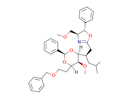 (4S,5S)-2-<(2R,3S,4R,5S)-7-(Benzyloxy)-3,5-(benzylidenedioxy)-4-methoxy-2-(2-methylpropyl)heptyl>-4-(methoxymethyl)-5-phenyl-2-oxazoline