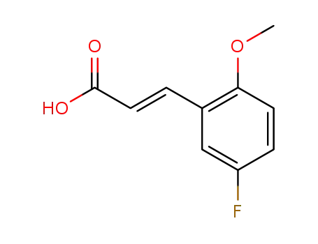 Molecular Structure of 157518-45-1 (5-FLUORO-2-METHOXYCINNAMIC ACID)