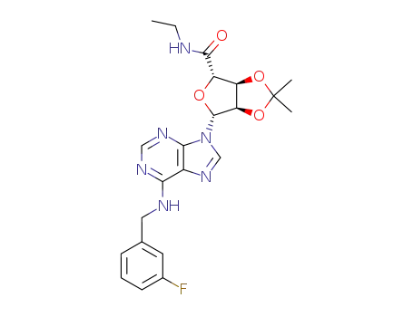 (3aS,4S,6R,6aR)-6-[6-(3-Fluoro-benzylamino)-purin-9-yl]-2,2-dimethyl-tetrahydro-furo[3,4-d][1,3]dioxole-4-carboxylic acid ethylamide