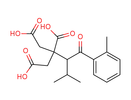 Molecular Structure of 86213-30-1 (2,2-bis(carboxymethyl)-4-methyl-3-(2-methylbenzoyl)-pentanoic acid)