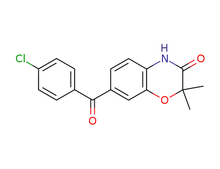 Molecular Structure of 116337-65-6 (7-[(4-chlorophenyl)carbonyl]-2,2-dimethyl-2H-1,4-benzoxazin-3(4H)-one)
