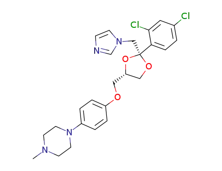 1-Methyl-4-<4-<<cis-2-(2,4-dichlorophenyl)-2-<(1H-imidazol-1-yl)-methyl>-1,3-dioxolan-4-yl>methylenoxy>phenyl>piperazine