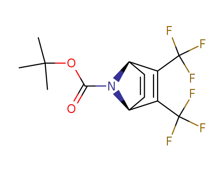 Molecular Structure of 82912-39-8 (N-(t-Butoxycarbonyl)-2,3-bis<trifluoromethyl>-7-azabicyclo<2.2.1>hepta-2,5-diene)