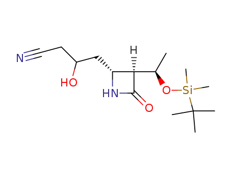 2-Azetidinebutanenitrile,
3-[1-[[(1,1-dimethylethyl)dimethylsilyl]oxy]ethyl]-b-hydroxy-4-oxo-