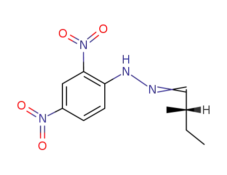 Molecular Structure of 1730-96-7 (2,4-dinitrophenylhydrazone of (2S)-2-methyl-1-butanal)