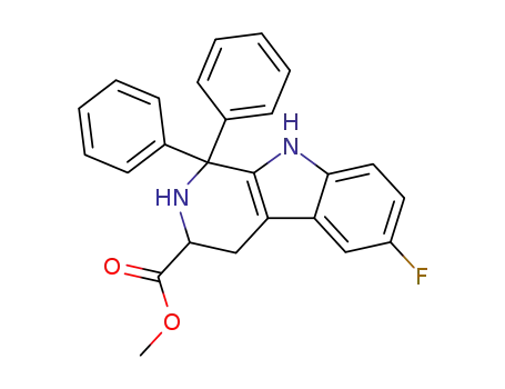 1,1-diphenyl-3-carbomethoxy-6-fluoro-1,2,3,4-tetrahydro-β-carboline