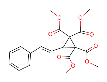 Molecular Structure of 97509-86-9 (3-((E)-Styryl)-cyclopropane-1,1,2,2-tetracarboxylic acid tetramethyl ester)