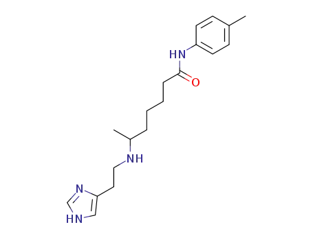Molecular Structure of 103827-15-2 (6-((2-(4-imidazolyl)ethyl)amino)heptanoic acid 4-toluidide)