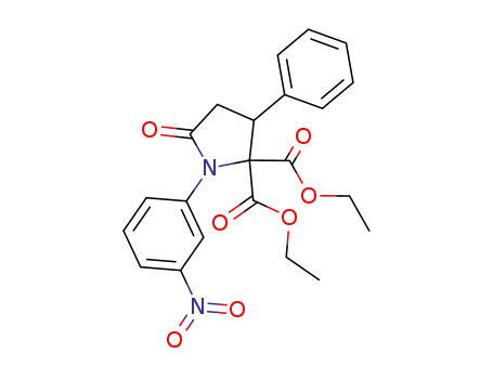 2,2-Pyrrolidinedicarboxylic acid, 1-(3-nitrophenyl)-5-oxo-3-phenyl-,
diethyl ester