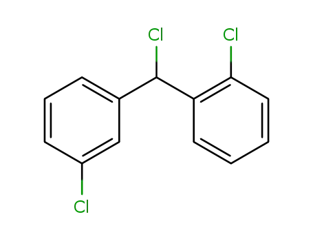 Molecular Structure of 126517-26-8 (Benzene, 1-chloro-2-[chloro(3-chlorophenyl)methyl]-)