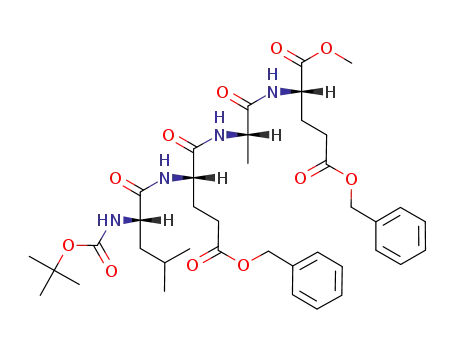 (S)-2-{(S)-2-[(S)-4-Benzyloxycarbonyl-2-((S)-2-tert-butoxycarbonylamino-4-methyl-pentanoylamino)-butyrylamino]-propionylamino}-pentanedioic acid 5-benzyl ester 1-methyl ester