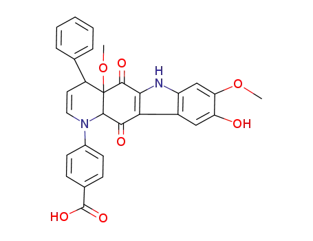 4-(9-Hydroxy-4a,8-dimethoxy-5,11-dioxo-4-phenyl-4,4a,5,6,11,11a-hexahydro-pyrido[3,2-b]carbazol-1-yl)-benzoic acid