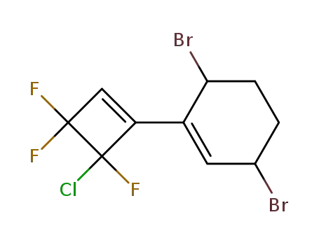 3,3,4-Trifluor-4-chlor-1-<3,6-dibrom-cyclohexen-(1)-yl>-cyclobuten-(1)