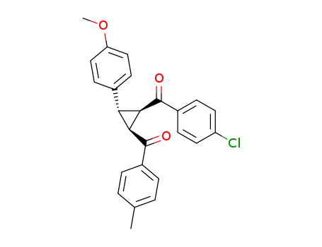 Molecular Structure of 78743-77-8 ((4-Chloro-phenyl)-[(1R,2S,3S)-2-(4-methoxy-phenyl)-3-(4-methyl-benzoyl)-cyclopropyl]-methanone)