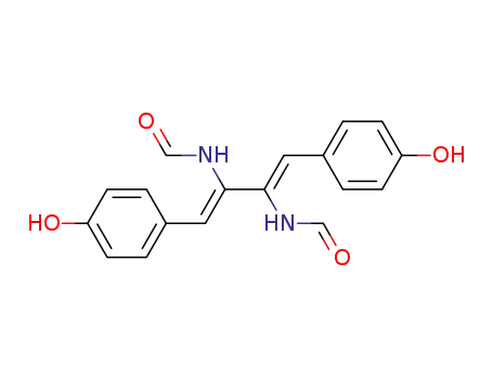 Molecular Structure of 38565-14-9 (Formamide,
N,N'-[1,2-bis[(4-hydroxyphenyl)methylene]-1,2-ethanediyl]bis-)