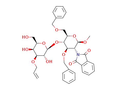 2-[(2R,3R,4R,5S,6R)-5-((2S,3R,4S,5S,6R)-4-Allyloxy-3,5-dihydroxy-6-hydroxymethyl-tetrahydro-pyran-2-yloxy)-4-benzyloxy-6-benzyloxymethyl-2-methoxy-tetrahydro-pyran-3-yl]-isoindole-1,3-dione