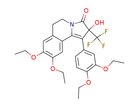 2-hydroxy-1-(3,4-diethoxyphenyl)-3-oxo-2-trifluoromethyl-8,9-diethoxy-2,3,5,6-tetrahydropyrolo<2,1-a>isoquinoline