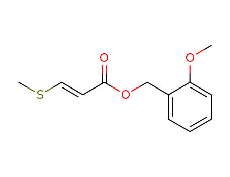Molecular Structure of 107584-57-6 ((E)-3-(Methylthio)propenoic acid 2-methoxybenzyl ester)