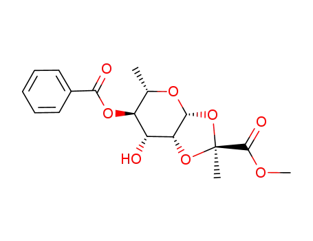 4-O-benzoyl-1,2-O-<1-(exo-methoxycarbonyl)ethylidene>-β-L-rhamnopyranose
