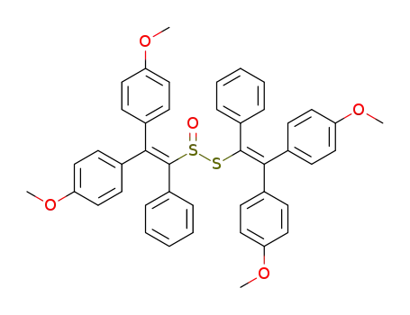 Benzenemethanesulfinothioic acid,
a-[bis(4-methoxyphenyl)methylene]-,
S-[2,2-bis(4-methoxyphenyl)-1-phenylethenyl] ester