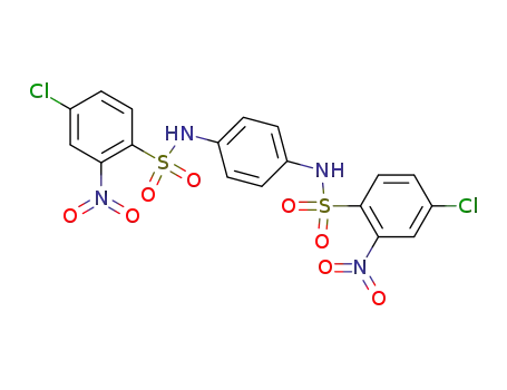 Molecular Structure of 97426-93-2 (1,4-bis-(4-chloro-2-nitro-benzenesulfonylamino)-benzene)