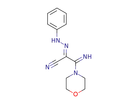 Molecular Structure of 134425-85-7 (2-phenylhydrazono-2-cyan-N,N-(3-oxopentamethylen)-acetamidin)