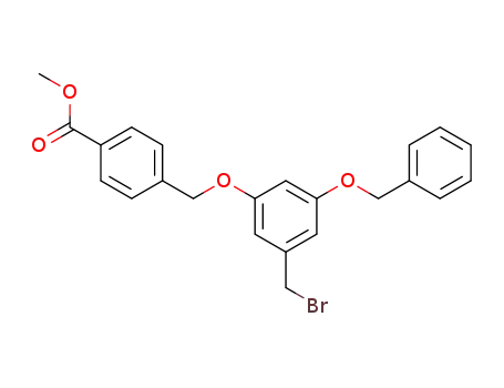 Molecular Structure of 134868-79-4 (4-(3-Benzyloxy-5-bromomethyl-phenoxymethyl)-benzoic acid methyl ester)