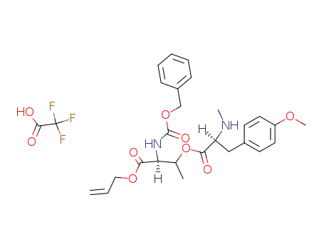 (S)-2-Benzyloxycarbonylamino-3-[(S)-3-(4-methoxy-phenyl)-2-methylamino-propionyloxy]-butyric acid allyl ester; compound with trifluoro-acetic acid