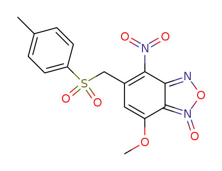 7-Methoxy-4-nitro-5-(toluene-4-sulfonylmethyl)-benzo[1,2,5]oxadiazole 1-oxide