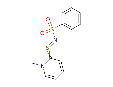 Molecular Structure of 126957-58-2 (S-(1-Methyl-2-pyridyliden)-N-phenylsulfonylsulfimid)