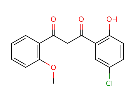 Molecular Structure of 57006-72-1 (1,3-Propanedione, 1-(5-chloro-2-hydroxyphenyl)-3-(2-methoxyphenyl)-)