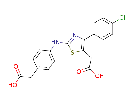 5-Thiazoleacetic acid,
2-[[4-(carboxymethyl)phenyl]amino]-4-(4-chlorophenyl)-