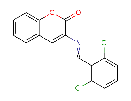 2H-1-Benzopyran-2-one, 3-[[(2,6-dichlorophenyl)methylene]amino]-
