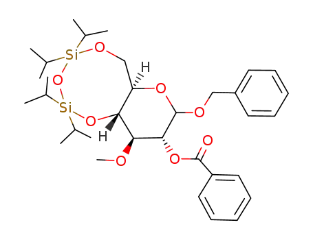 Benzoic acid (3R,4R,4aR,10aR)-2-benzyloxy-6,6,8,8-tetraisopropyl-4-methoxy-hexahydro-1,5,7,9-tetraoxa-6,8-disila-benzocycloocten-3-yl ester