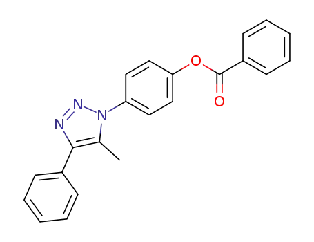 Molecular Structure of 89778-87-0 (Phenol, 4-(5-methyl-4-phenyl-1H-1,2,3-triazol-1-yl)-, benzoate (ester))
