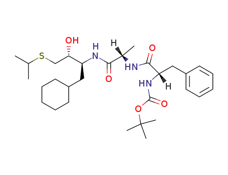 (2R,3S)-3-<(Boc-L-phenylalanylalanyl)amino>-2-hydroxy-4-cyclohexyl-1-(isopropylthio)butane