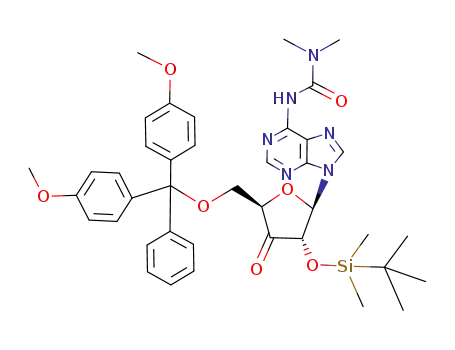 3-{9-[(2R,3S,5R)-5-[Bis-(4-methoxy-phenyl)-phenyl-methoxymethyl]-3-(tert-butyl-dimethyl-silanyloxy)-4-oxo-tetrahydro-furan-2-yl]-9H-purin-6-yl}-1,1-dimethyl-urea