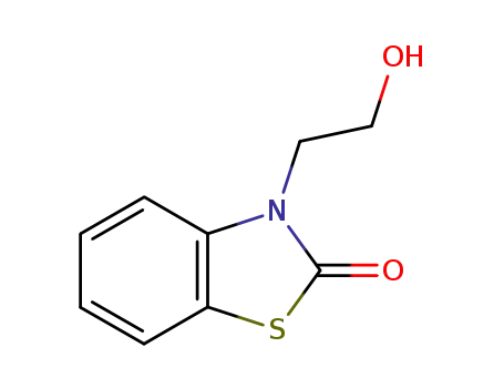 Molecular Structure of 21344-50-3 (3-(2-HYDROXYETHYL)-1,3-BENZOTHIAZOL-2(3H)-ONE)