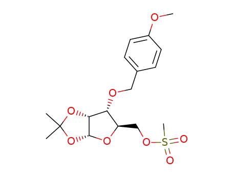 1,2-O-isopropylidene-5-O-methylsulphonyl-3-O-(p-methoxybenzyl)-α-D-ribofuranose