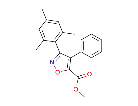 Molecular Structure of 128870-94-0 (5-Isoxazolecarboxylic acid, 4-phenyl-3-(2,4,6-trimethylphenyl)-, methyl
ester)