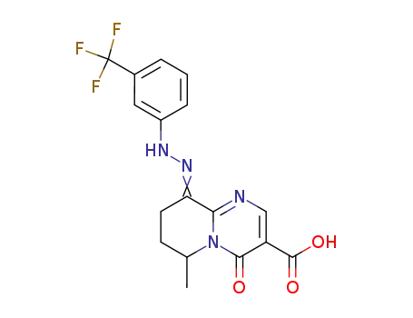 6-Methyl-4-oxo-9-[(3-trifluoromethyl-phenyl)-hydrazono]-6,7,8,9-tetrahydro-4H-pyrido[1,2-a]pyrimidine-3-carboxylic acid
