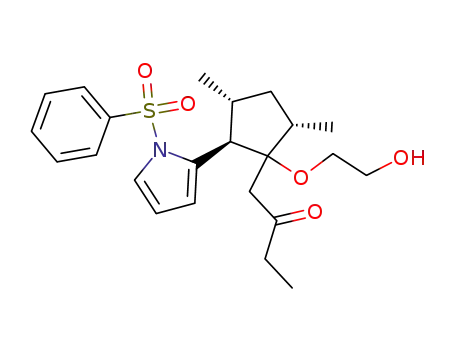 1-[(2R,3R,5S)-2-(1-Benzenesulfonyl-1H-pyrrol-2-yl)-1-(2-hydroxy-ethoxy)-3,5-dimethyl-cyclopentyl]-butan-2-one
