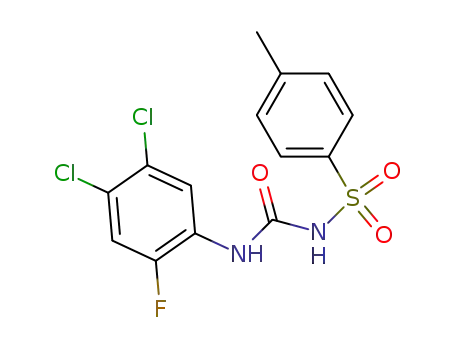 C<sub>14</sub>H<sub>11</sub>Cl<sub>2</sub>FN<sub>2</sub>O<sub>3</sub>S