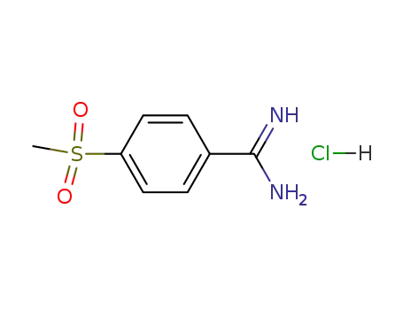 Molecular Structure of 5434-06-0 (4-METHANESULFONYL-BENZAMIDINE HCL)