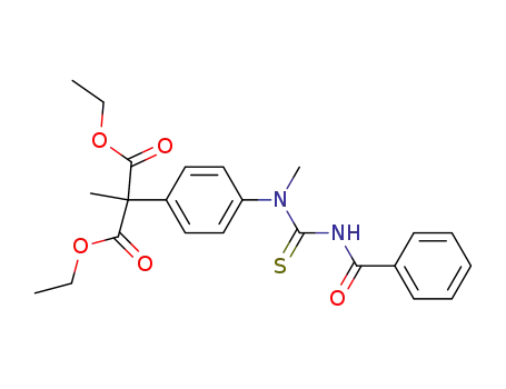 Propanedioic acid,
[4-[[(benzoylamino)thioxomethyl]methylamino]phenyl]methyl-, diethyl
ester