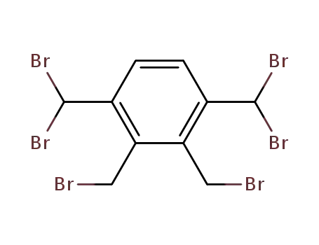 Molecular Structure of 117965-56-7 (2,3-bis(bromomethyl)-1,4-bis(dibromomethyl)benzene)