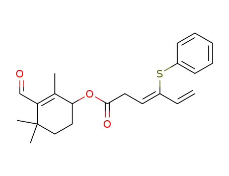 (Z)-4-Phenylsulfanyl-hexa-3,5-dienoic acid 3-formyl-2,4,4-trimethyl-cyclohex-2-enyl ester
